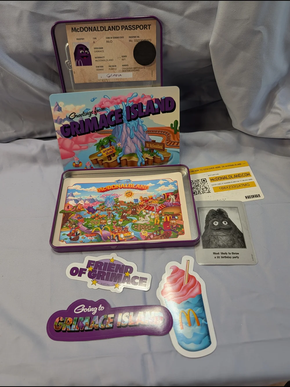 McDonaldland 2025 Hamburglár, Grimace & Mayor McCheese Playset Tins Unused